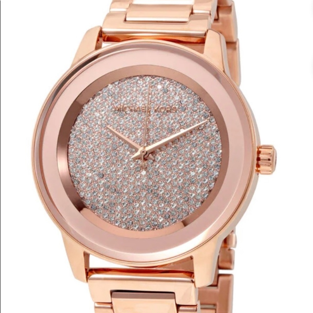 MICHAEL KORS WOMEN WATCH KINLEY PAVE ROSE DIAL MK6210 NEW IN BOX - Picture 6 of 6